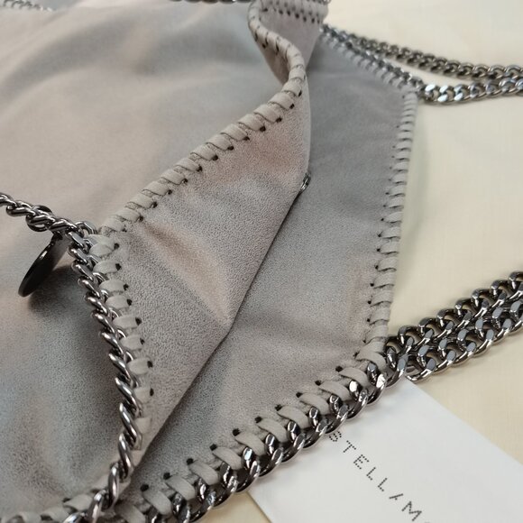 NEW STELLA MCCARTNEY  Falabella  Shoulder Bag Metallic Grey - Picture 11 of 14